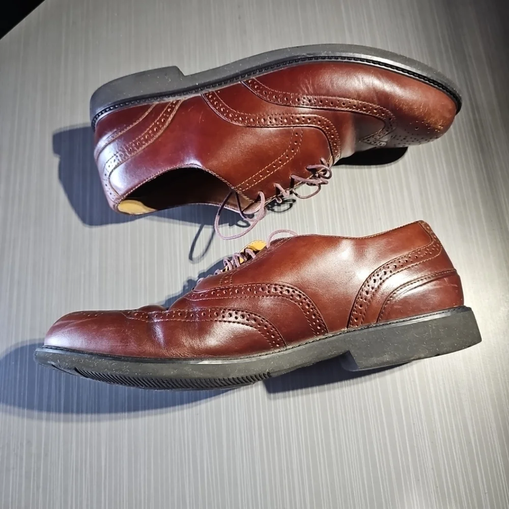 Rockport Brown Leather‎ Brogue Wingtip Oxford Dress Shoes Mens 9.5 M1771 Fair PO